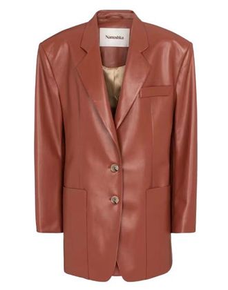 Nanushka Vegan-leather Evan Longline Blazer Size S