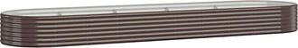 vidaXL Jardinera Arriate Acero Galvanizado Marr&oacute;n 396x100x36cm Vidaxl