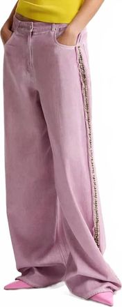 Essentiel Jeeper Studded Wide Leg Pants In Violette