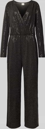 Ichi Jumpsuit mit V-Ausschnitt Modell NELENIA in Black, Größe XXL