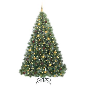 vidaXL &Aacute;rbol De Navidad Artificial Con 300 Led Verde 210 Cm Pe Y Pvc Vidaxl