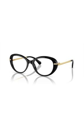 Swarovski 52mm Oval optical glasses in Black at Nordstrom