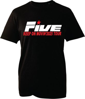 Generic Five Keep On Movin 2025 Tour T-Shirt - Official Band Concert Tee for Music Fans and Tour Merchandise Collectors (Black, 2XL Years)