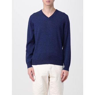 Brunello Cucinelli MenS Blue Wool V Neck Sweater, Size 48
