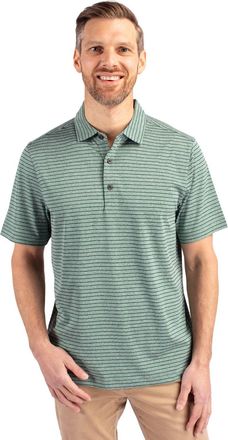 Cutter & Buck Forge Eco Heather Stripe Stretch Recycled Mens Polo