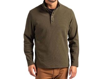 Cutter & Buck Hunts Point Eco Snap Pullover Sweatshirt In Poplar