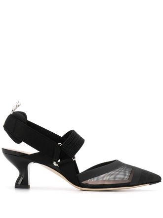 Fendi Colibr&igrave; slingback pumps - Black