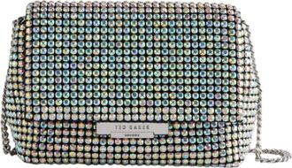 Ted Baker Gliters Crystal Mini Crossbody Bag Silver - Col, Silver - Col, One Size