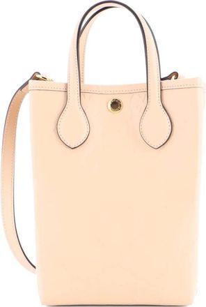 Gucci Vertical GG leren mini-shopper met reli&euml;f - Beige