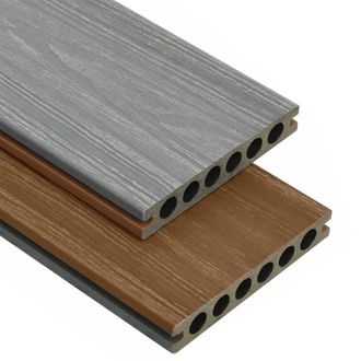 vidaXL Vidaxl - Listoni Decking Wpc Con Accessori Marroni E Grigi 20m&sup2; 2,2 M