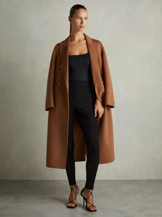 Reiss Black Panelled Jersey Skinny-fit Trousers, 16R