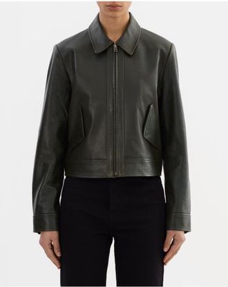 LaMarque Tess | Leather Jacket in Dark Olive at Nordstrom, Size X-Small