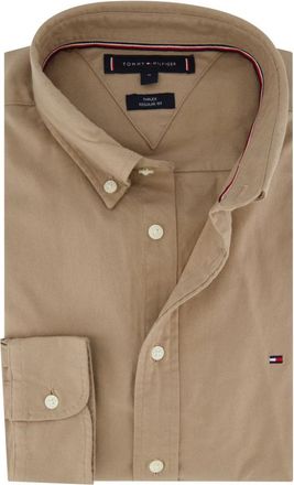 Tommy Hilfiger Heren, Overhemden, Bruin, Maat: M Flanel