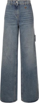 Courr&egrave;ges Hammer Denim Baggy Broek - Dames - Loose Fit Jeans - Blauw - W26 - Denim - Jeans