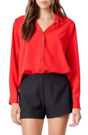 endless rose Classic Button-Up Shirt in Red at Nordstrom Rack, Size X-Small