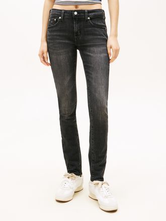 Tommy Jeans Skinny-fit-Jeans TOMMY JEANS SOPHIE LW SKN, Damen, Gr. 26, L&auml;nge 30, denim schwarz1, Denim/Jeans, Obermaterial: 99% Baumwolle, 1% Elasthan, unifarben,