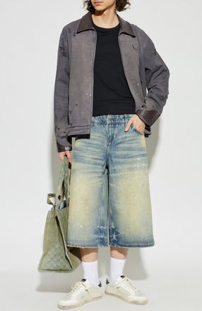 Misbhv Jacket With A Vintage Effect, Mens, Grey