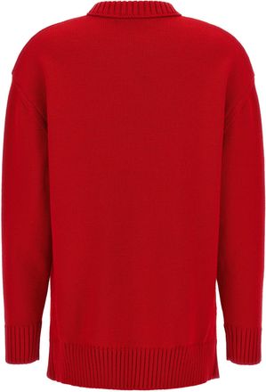 Prada Bow-Detail Wool Sweater - Red