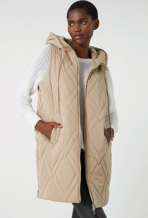 Roman Diamond Quilted Hooded Gilet