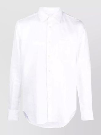 Aspesi long sleeve silk nylon shirt button collar