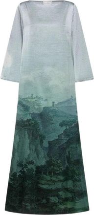 Pierre-Louis Mascia Adastrgum Jurk - Dames - Maxi kleedjes - Groen - M - Kleedjes
