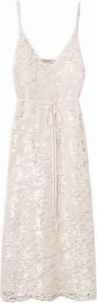 Twin-Set Lace Sequin Midi Slip Dress