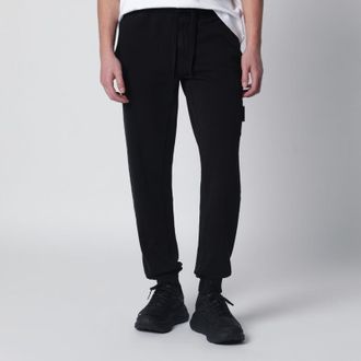 Stone Island Black cotton jogging trousers