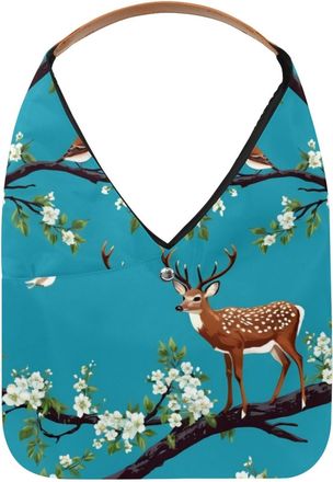 Generic Colorful Flowers Reusable Lightweight Grocery Bags - Foldable Into Compact Pouch, Washable & Sturdy, Multipurpose for Shopping and Travel