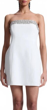A.L.C. Elsie Strapless Embellished Mini Dress In White