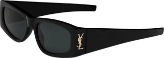 Saint Laurent Accessoires, Dames, Zwart, ONE Size, Nylon, SL M140 Zonnebril