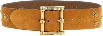 Etro Light Brown Suede Studded Belt