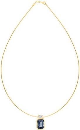 Effy 14K Yellow Gold London Blue Topaz Bezel Necklace in 14K Gold at Nordstrom