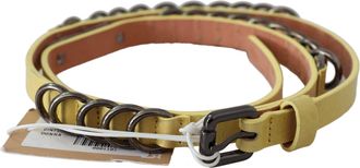 John Galliano Leather Luxury Slim Buckle Fancy Womens Belt