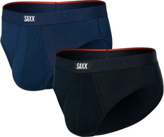 Saxx Vibe Xtra Soft Comfort Brief Fly 2-Pack Alltagsunterw&auml;sche f&uuml;r Herren | schwarz/blau