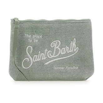 MC2 Saint Barth Clutches, female, Green, Size: ONE SIZE Aline Lurex