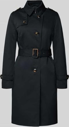Jake*s Casual Trenchcoat mit Stoffg&uuml;rtel in Black, Gr&ouml;&szlig;e 34