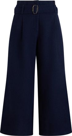 Moorer NOA Palazzo Broek - Dames - Wijde Broeken - Blauw - XS - Wol - Broeken