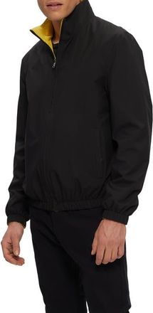 Gorski Reversible Zip Jacket in Black/yellow at Nordstrom, Size X-Large