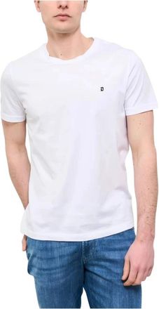 Dondup Regular-fit T-shirt met ronde hals van jersey - Heren - T-shirts - Wit - XL - Katoen - Tops
