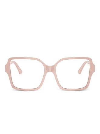 Jimmy Choo Eyewear JC3027 square-frame glasses - women - Acetate - 54 - Pink