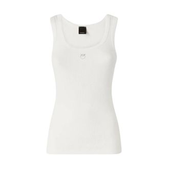 Pinko Pinko, Tops, Dames, Wit, XS, Katoen, Mouwloze tops