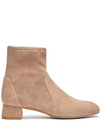 Stuart Weitzman 35mm Grace Sock ankle boots - women - Suede - 36,5 - Neutrals