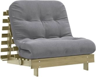 vidaXL Fut&oacute;n Sof&aacute; Cama Con Colch&oacute;n Madera Impregnada Pino 90x206x11 Cm Vidaxl