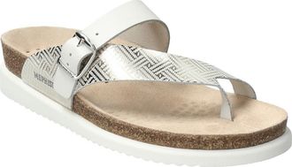 Mephisto Helen Mix Toe Loop Sandal in Silver Helios at Nordstrom, Size 11