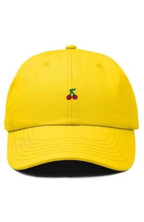 Dalix Lil Cherry Dad Cap in Gold at Nordstrom