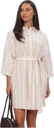 Minus Dames Jurken Mspatricia Short Dress - Dames - Shirt Kleedjes - Veelkleurig - L - Leer - Kleedjes
