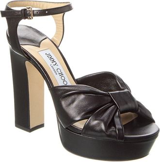 Jimmy Choo London Heloise 120 Leather Platform Sandal