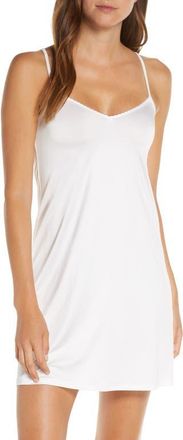 Hanro Satin Deluxe Chemise in Off White at Nordstrom, Size Large