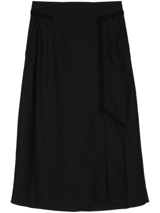 Shiatzy Chen panelled midi skirt - Black
