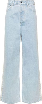 Nanushka Josine wide-leg jeans - women - Polyester/Polyurethane/Polyester/Polyamide/Regenerative Cotton/Cotton - 27 - Blue